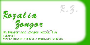rozalia zongor business card